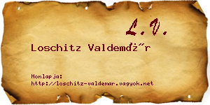 Loschitz Valdemár névjegykártya